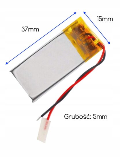 Akumulator Li-Poly 250mAh 3.7V JST 501535 - obrazek 6