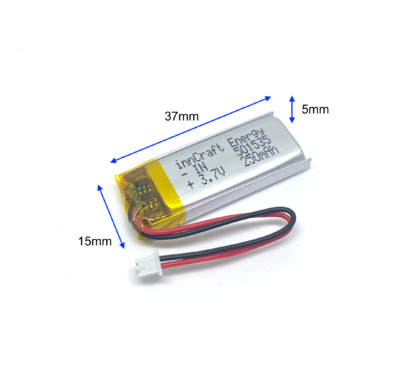 Akumulator Li-Poly 250mAh 3.7V JST 501535 - obrazek 2