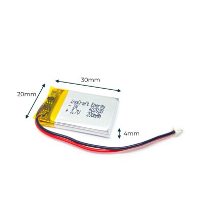 Akumulator Li-Poly 200mAh 3.7V JST 402030 - obrazek 2