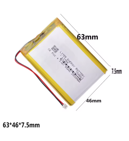 Akumulator Li-Poly 3500mah 3.8V JST 754663 - obrazek 2