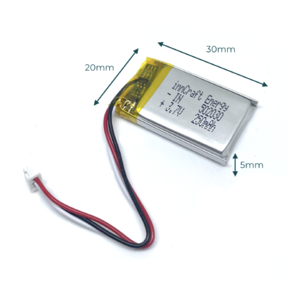 Akumulator Li-Poly 250mAh 3.7V NTC JST 502030 - obrazek 2