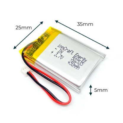 Akumulator Li-Poly 450mAh 3.7V IN502535 - obrazek 2