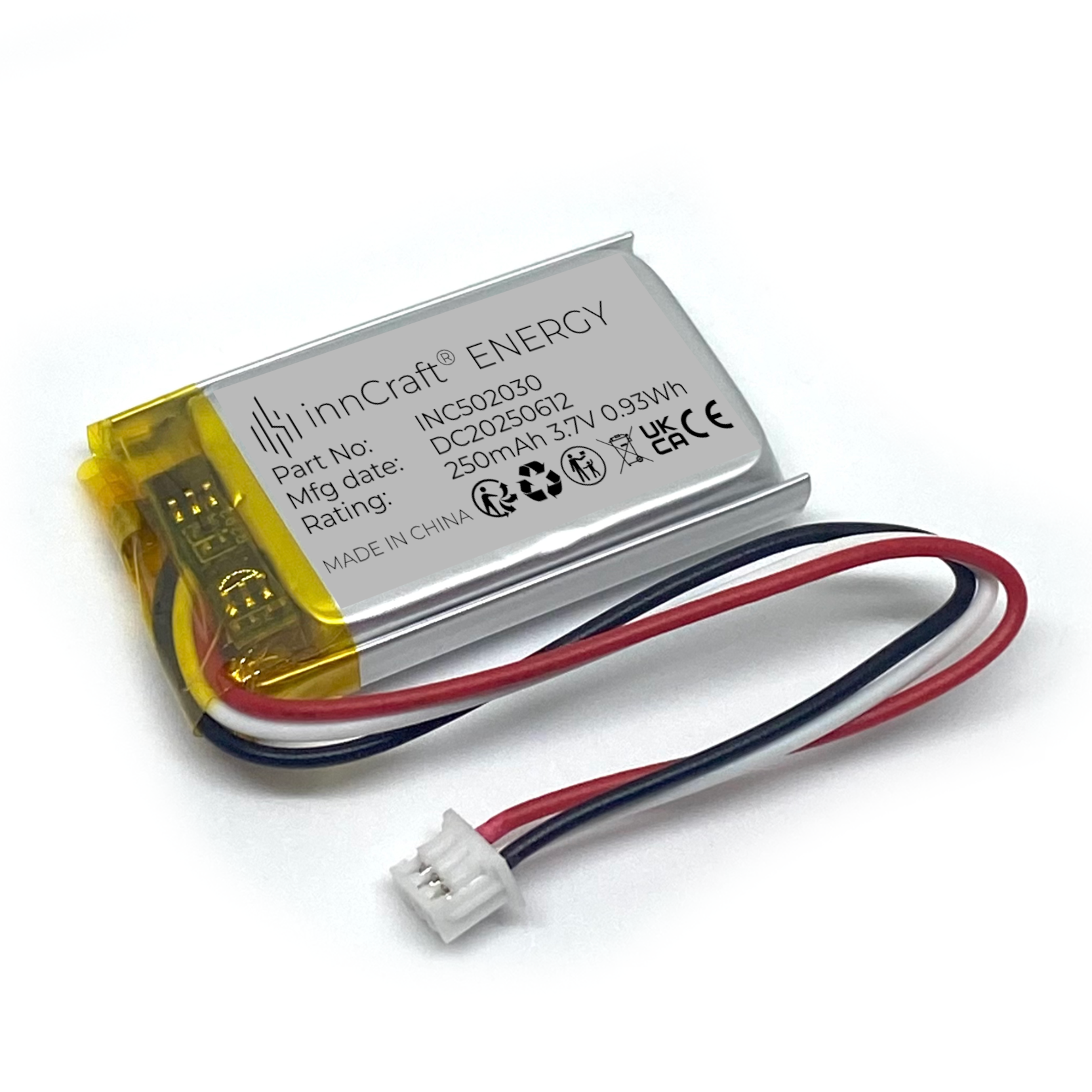 Akumulator Litowo-Polimerowy 250mAh 3.7V INC502030